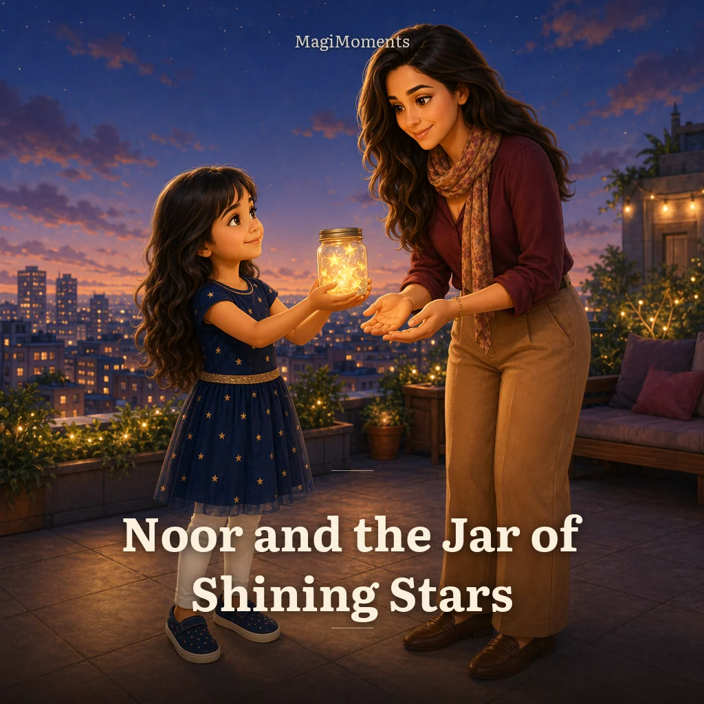 Example cover: Noor and the Jar of Shining Stars