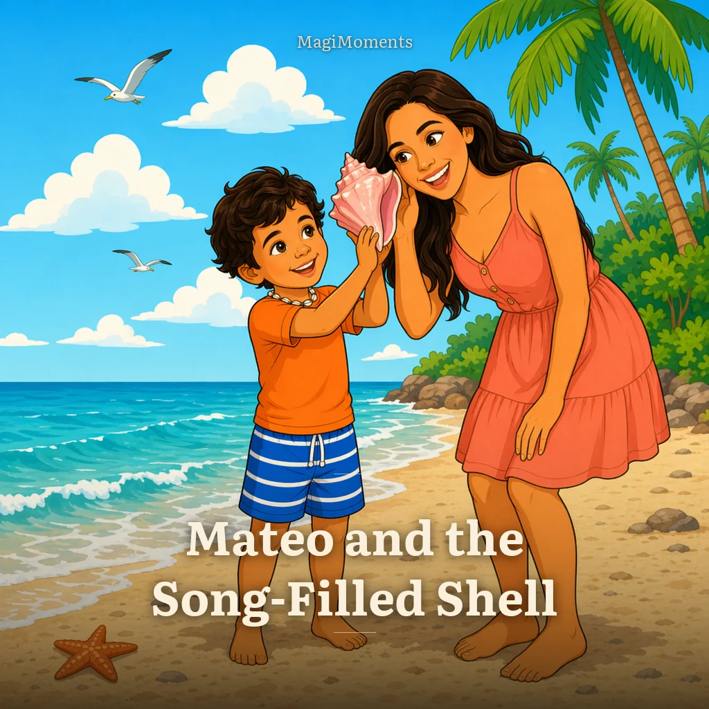 Example cover: Mateo and the Song-Filled Shell